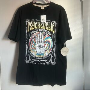 Psychedelic Palm Reading Black Tee